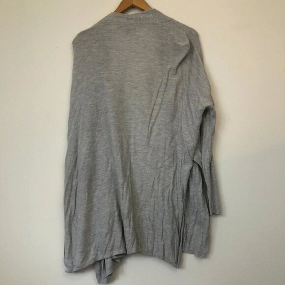 KENNETH COLE NEW YORK Gray Open Front Lightweight Long Cardigan Sweater Medium - Picture 9 of 13